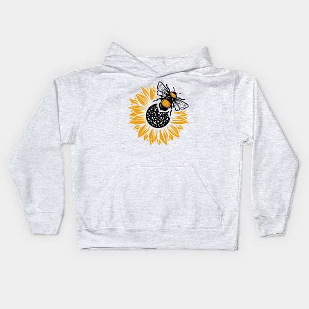 Quote Bee and sunflower Kids Hoodie by BK55